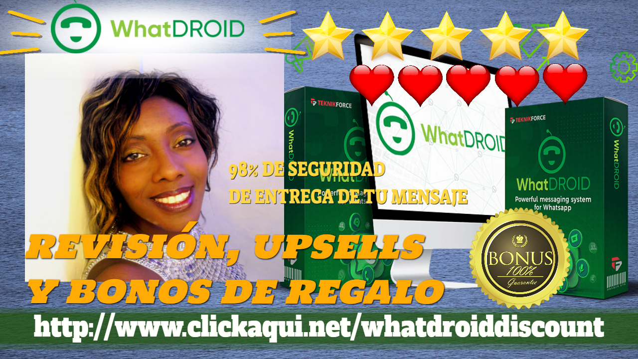 WHATDROID. Review y Bonos. WHATSAPP software ✨✨⭐️⭐️⭐️⭐️